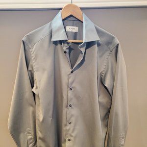 Eton Button Down Grey Shirt